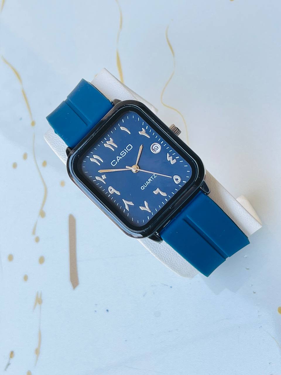 ساعة كازيو مربعة بأرقام عربية - Casio Arabic Numerals Watch