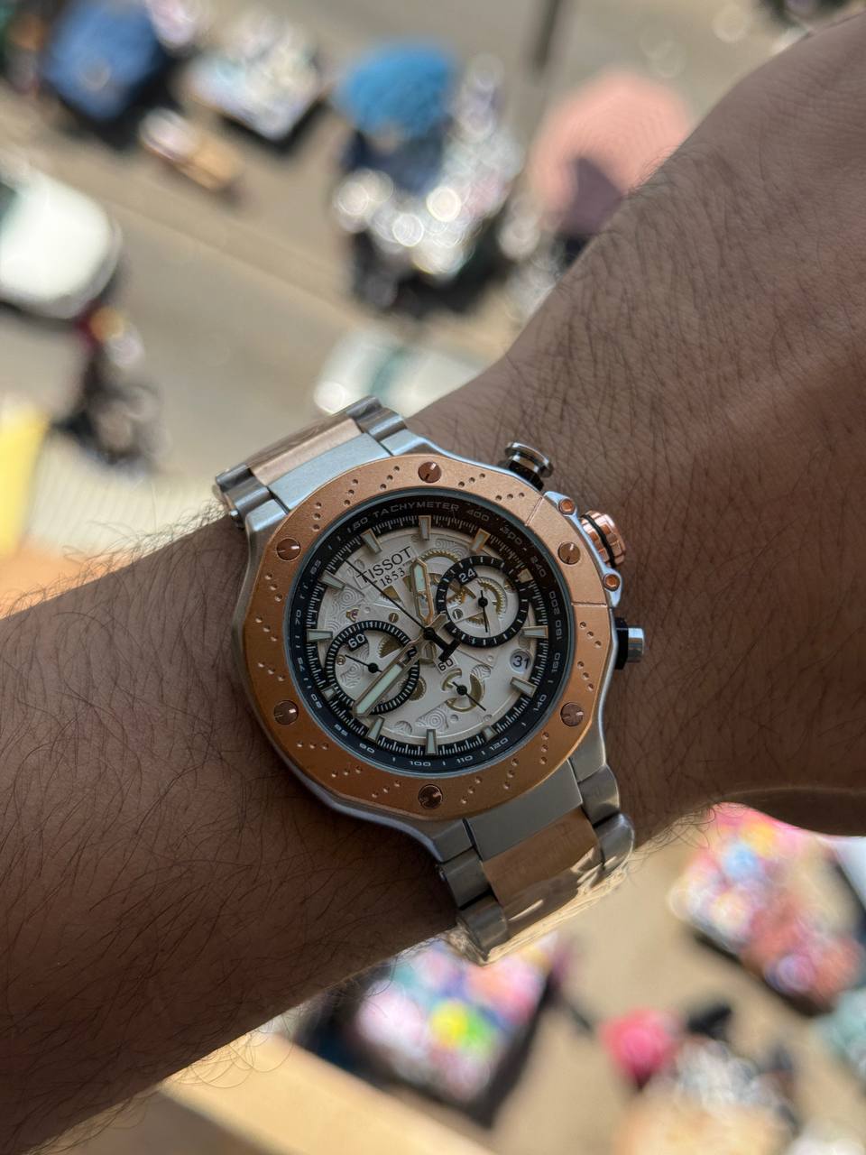 ساعة تيسوت 1853 رجالية كرونوغراف سكيليتون - Tissot 1853 Skeleton Chronograph Watch