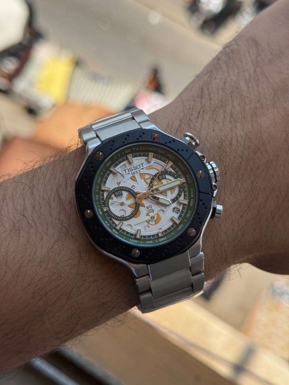 ساعة تيسوت 1853 رجالية كرونوغراف سكيليتون - Tissot 1853 Skeleton Chronograph Watch