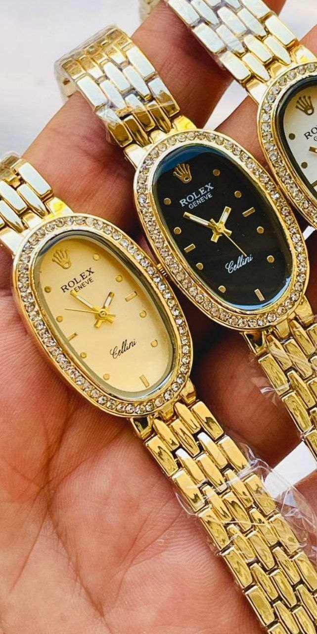 ساعة رولكس جينيفا سيليني نسائية مرصعة - Rolex Geneve Cellini