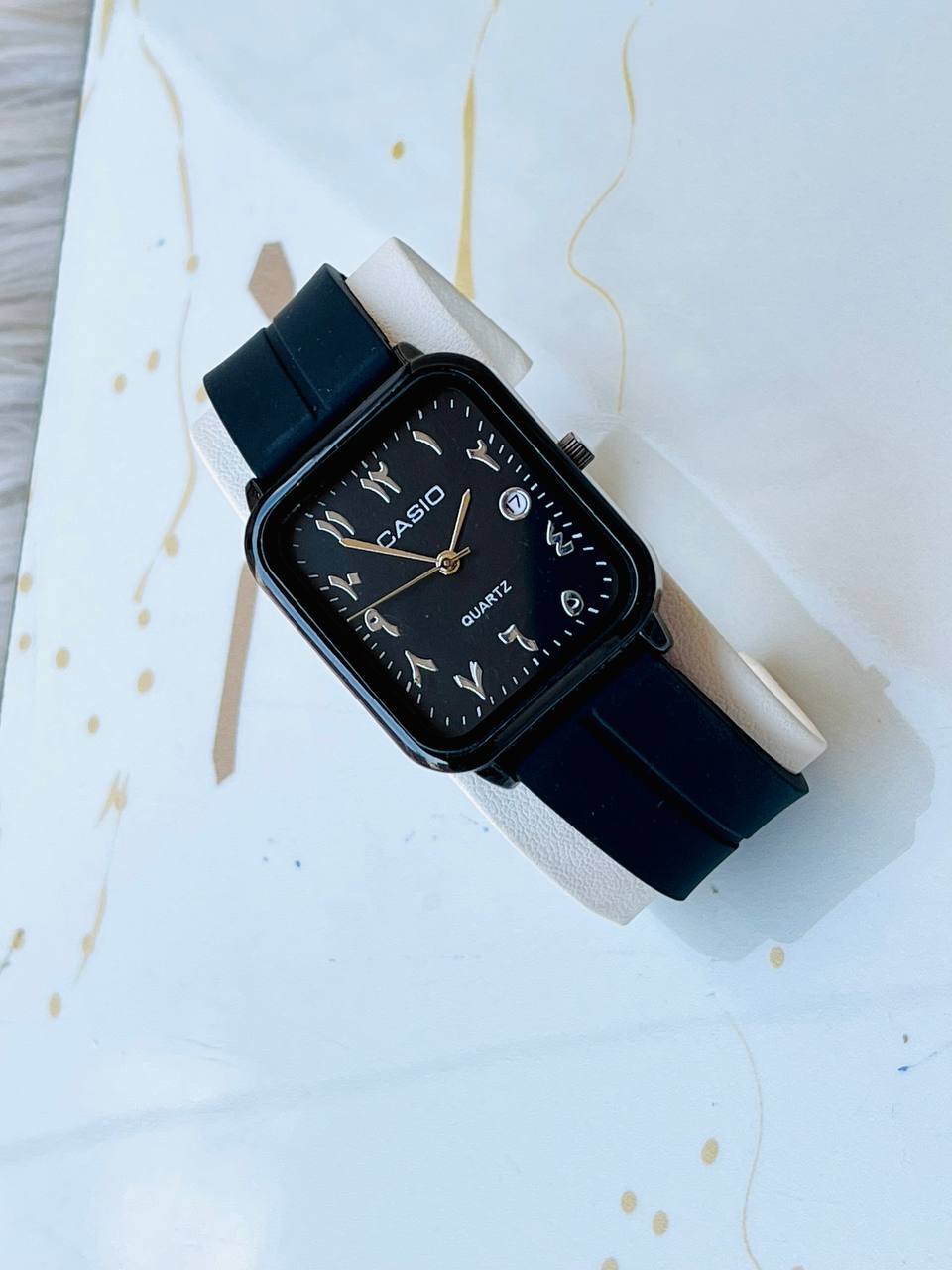ساعة كازيو مربعة بأرقام عربية - Casio Arabic Numerals Watch