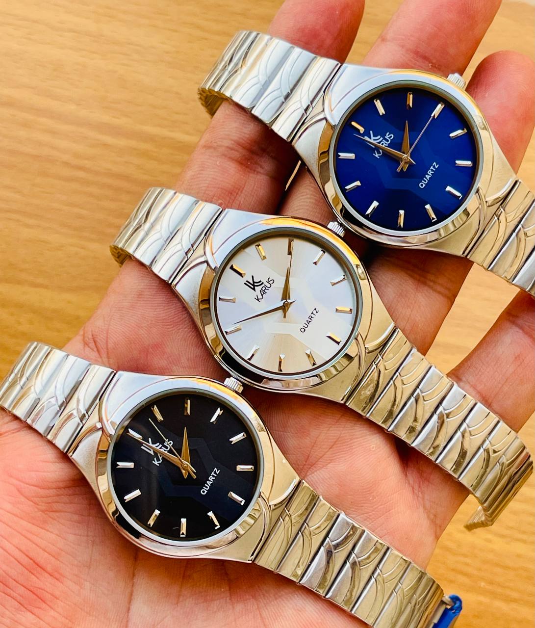 ساعة كاروس فضية مقاومة للماء - Karus Silver Watch